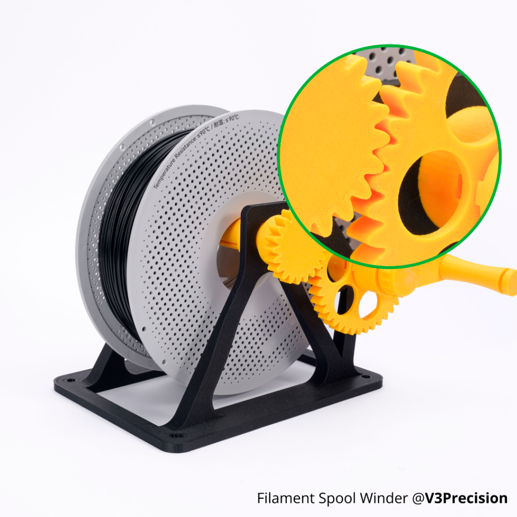 Peça mecânica impressa com filamento PA6 GF da Bambu Lab